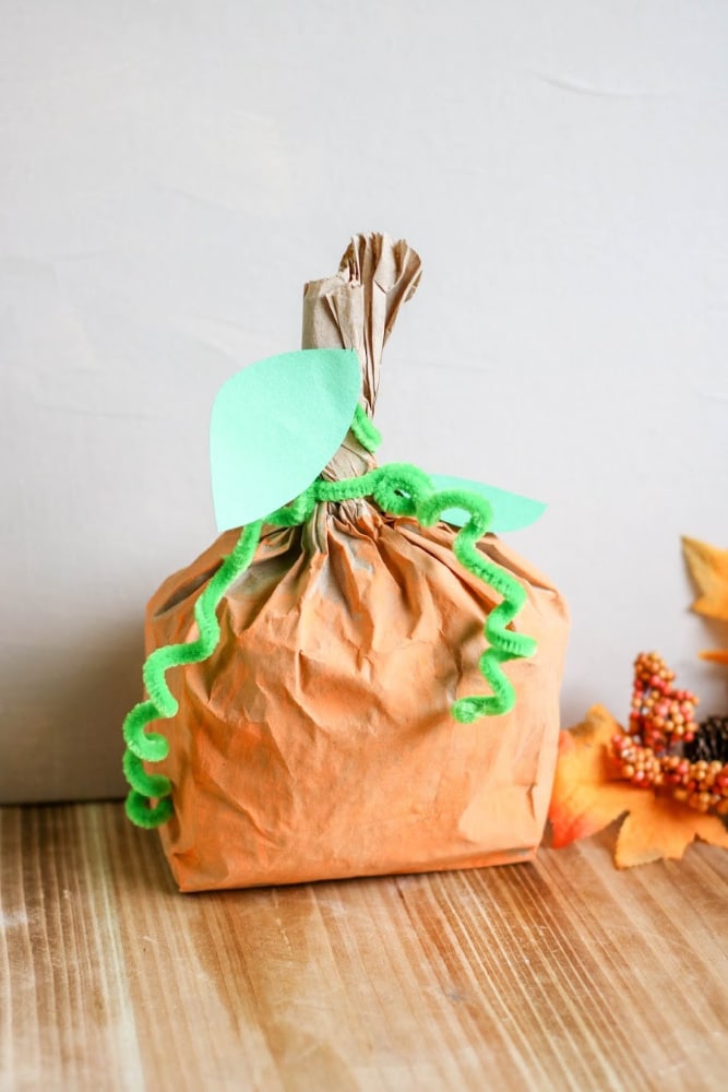 Easy Decorative Pumpkin Paper Bag Craft