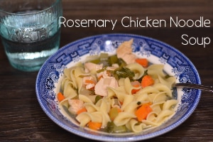 Rosemary Chicken Noodle Soup #Crockpot